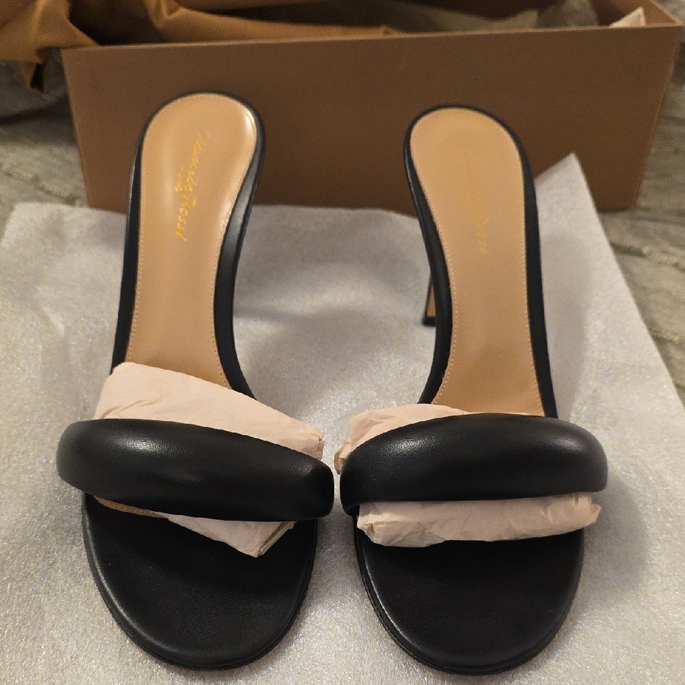 Gianvito Rossi Black Bijoux Mules Sz 41